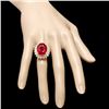 Image 4 : 14k Yellow Gold 18.00ct Ruby 2.40ct Diamond Ring