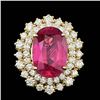 Image 1 : 14k Yellow Gold 7.00ct Ruby 1.50ct Diamond Ring