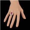 Image 3 : 14k Yellow Gold 7.00ct Ruby 1.50ct Diamond Ring
