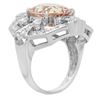 Image 2 : 14K Gold 7.28ct Morganite 1.18ct Diamond Ring