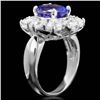 Image 2 : 14k Gold 3.00ct Tanzanite 2.50ct Diamond Ring