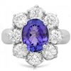 Image 3 : 14k Gold 3.00ct Tanzanite 2.50ct Diamond Ring