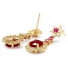 Image 2 : 14k Yellow Gold 7ct Ruby 1.80ct Diamond Earrings