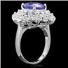 Image 2 : 14k Gold 4.00ct Tanzanite 2.50ct Diamond Ring