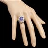 Image 3 : 14k Gold 4.00ct Tanzanite 2.50ct Diamond Ring