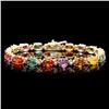 Image 1 : 14k Gold 15ct Sapphire .60ct Diamond Bracelet