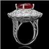 Image 2 : 14K Gold 10.35ct Ruby 1.73ct Diamond Ring