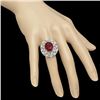 Image 3 : 14K Gold 10.35ct Ruby 1.73ct Diamond Ring