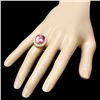 Image 3 : 14k Gold 10.50ct Tourmaline 1.50ct Diamond Ring