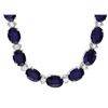 Image 2 : 14k Gold 37ct Sapphire 1.85ct Diamond Necklace