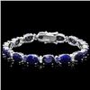 Image 1 : 14k Gold 35.8ct Sapphire 0.75ct Diamond Bracelet