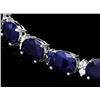 Image 2 : 14k Gold 35.8ct Sapphire 0.75ct Diamond Bracelet