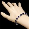Image 5 : 14k Gold 35.8ct Sapphire 0.75ct Diamond Bracelet