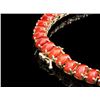 Image 3 : 14k Gold 39ct Coral 0.80ct Diamond Necklace