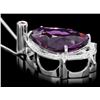 Image 4 : 14k Gold 49ct Amethyst 0.50ct Diamond Pendant