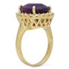 Image 2 : 14K Gold 7.20ct Amethyst 1.10ct Diamond Ring