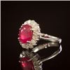 Image 2 : 14K Gold 3.96ct Ruby 1.00ct Diamond Ring