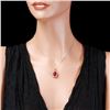 Image 3 : 14k Yellow Gold 8.2ct Ruby 0.44ct Diamond Pendant