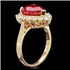 Image 2 : 14k Yellow Gold 5.00ct Ruby 0.85ct Diamond Ring