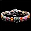 Image 1 : 14k Gold 14ct Sapphire 0.75ct Diamond Bracelet
