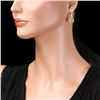 Image 3 : 14k Gold 4ct Sapphire 3.00ct Diamond Earrings