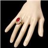 Image 3 : 14k Yellow Gold 10.00ct Ruby 2.00ct Diamond Ring