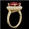 Image 2 : 14k Gold 5ct Tourmaline 1.35ct Diamond Ring