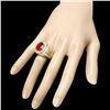 Image 3 : 14k Gold 8.00ct Ruby 0.70ct Diamond Mens Ring