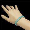 Image 2 : 14K Gold 16.43ct Turqoise 1.20ct Diamond Bracelet