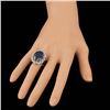 Image 4 : 14k Gold 16.00ct Sapphire 1.55ct Diamond Ring