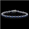 Image 1 : 14k Gold 12ct Sapphire 0.54ct Diamond Bracelet