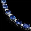 Image 2 : 14k Gold 12ct Sapphire 0.54ct Diamond Bracelet