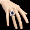 Image 4 : 14k 15.50ct Sapphire 0.50ct Diamond Mens Ring