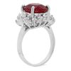 Image 2 : 14K Gold 6.88ct Ruby 1.13ct Diamond Ring