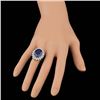 Image 3 : 14k Gold 11.00ct Sapphire 2.50ct Diamond Ring