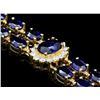 Image 1 : 14k Gold 22ct Sapphire 1.50ct Diamond Bracelet