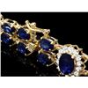 Image 3 : 14k Gold 22ct Sapphire 1.50ct Diamond Bracelet