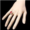 Image 3 : 14k Yellow Gold 3.5ct Ruby 1.10ct Diamond Ring