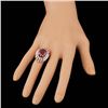 Image 4 : 14k Rose Gold 11.00ct Ruby 2.10ct Diamond Ring