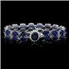 Image 1 : 14k Gold 49.5ct Sapphire 0.65ct Diamond Bracelet