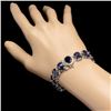 Image 3 : 14k Gold 49.5ct Sapphire 0.65ct Diamond Bracelet