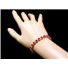 Image 4 : 14k Gold 26.00ct Ruby 1.00ct Diamond Bracelet