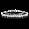 Image 1 : 18k White Gold 12.00ct Diamond Tennis Bracelet