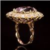 Image 3 : 14K Gold 19.68ct Kunzite 2.75ct Diamond Ring
