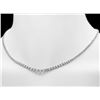 Image 4 : 18k White Gold 8.50ct Diamond Necklace