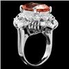 Image 2 : 14k Gold 8.50ct Morganite 1.40ct Diamond Ring