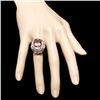 Image 4 : 14k Gold 8.50ct Morganite 1.40ct Diamond Ring