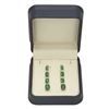 Image 2 : 14K Gold 5.55ct Emerald 0.33 Diamond Earrings