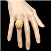 Image 4 : 14k Yellow Gold 17.00ct Opal 0.65ct Diamond Ring
