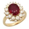 Image 1 : 14K Gold 4.97ct Ruby 1.54ct Diamond Ring